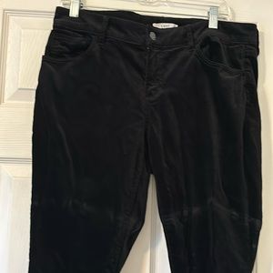 Loft like new black velvet jeans